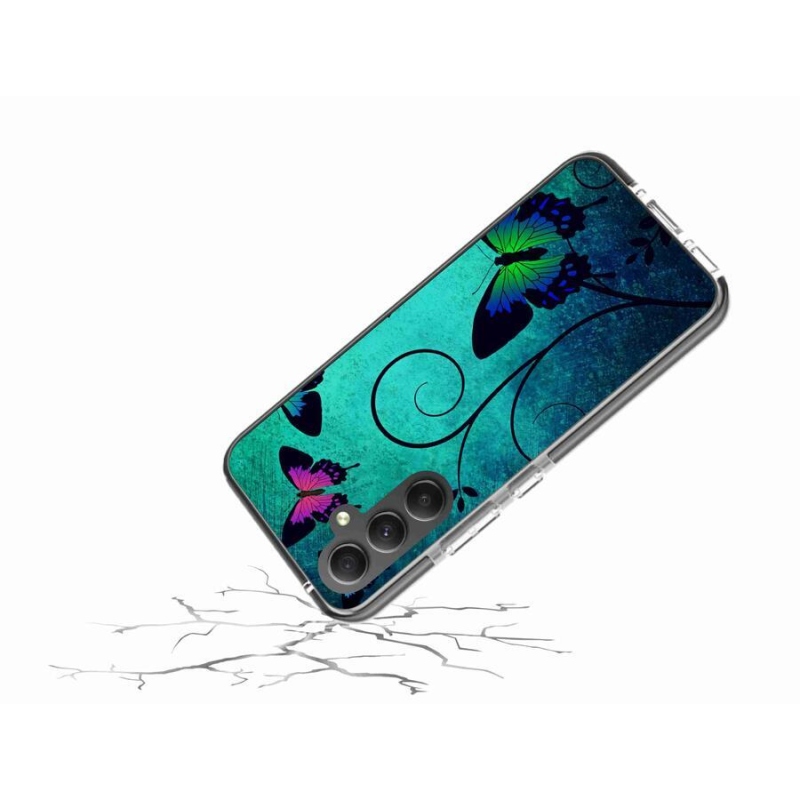 Gélový kryt mmCase na mobil Samsung Galaxy A34 5G - farební motýle