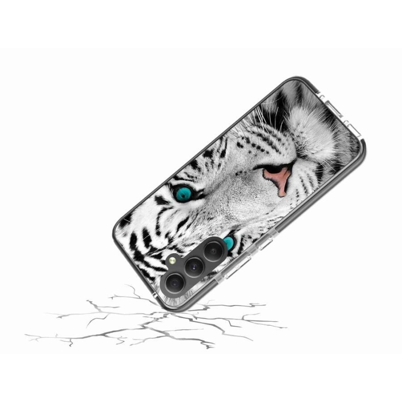 Gélový kryt mmCase na mobil Samsung Galaxy A34 5G - biely tiger