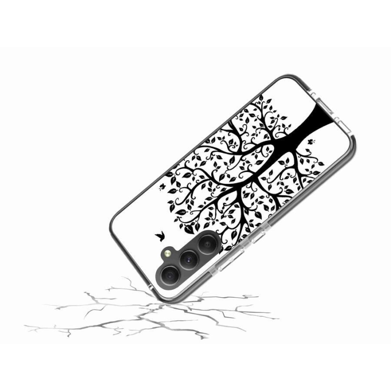 Gélový kryt mmCase na mobil Samsung Galaxy A34 5G - čiernobiely strom