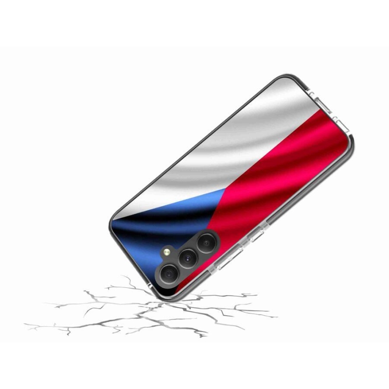 Gélový kryt mmCase na mobil Samsung Galaxy A34 5G - česká vlajka
