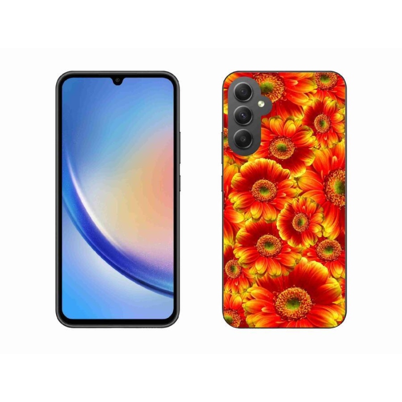 Gélový kryt mmCase na mobil Samsung Galaxy A34 5G - gerbera 1