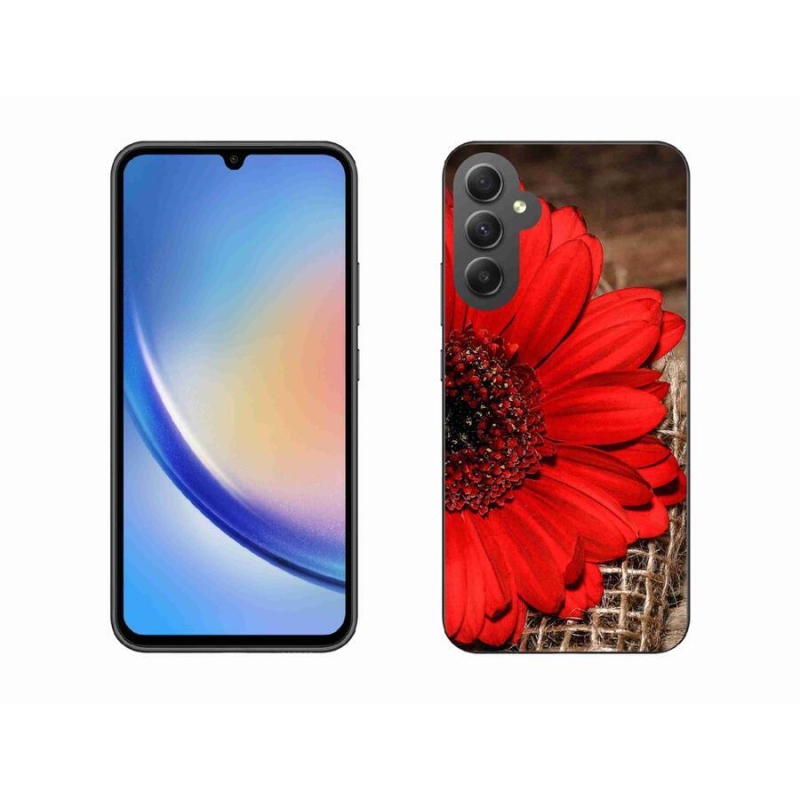 Gélový kryt mmCase na mobil Samsung Galaxy A34 5G - gerbera