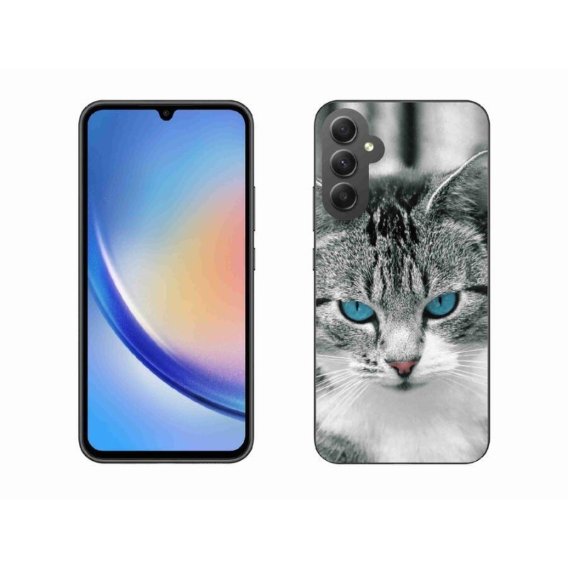 Gélový kryt mmCase na mobil Samsung Galaxy A34 5G - mačacie pohľad 1