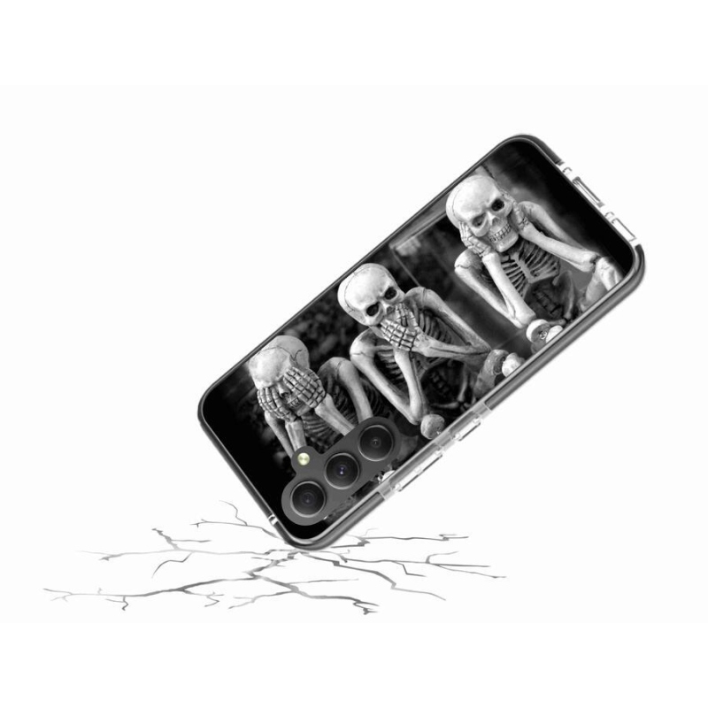 Gélový kryt mmCase na mobil Samsung Galaxy A34 5G - kostlivci