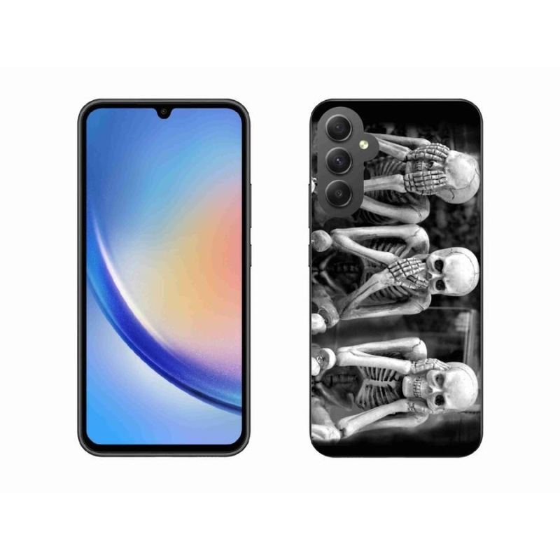 Gélový kryt mmCase na mobil Samsung Galaxy A34 5G - kostlivci