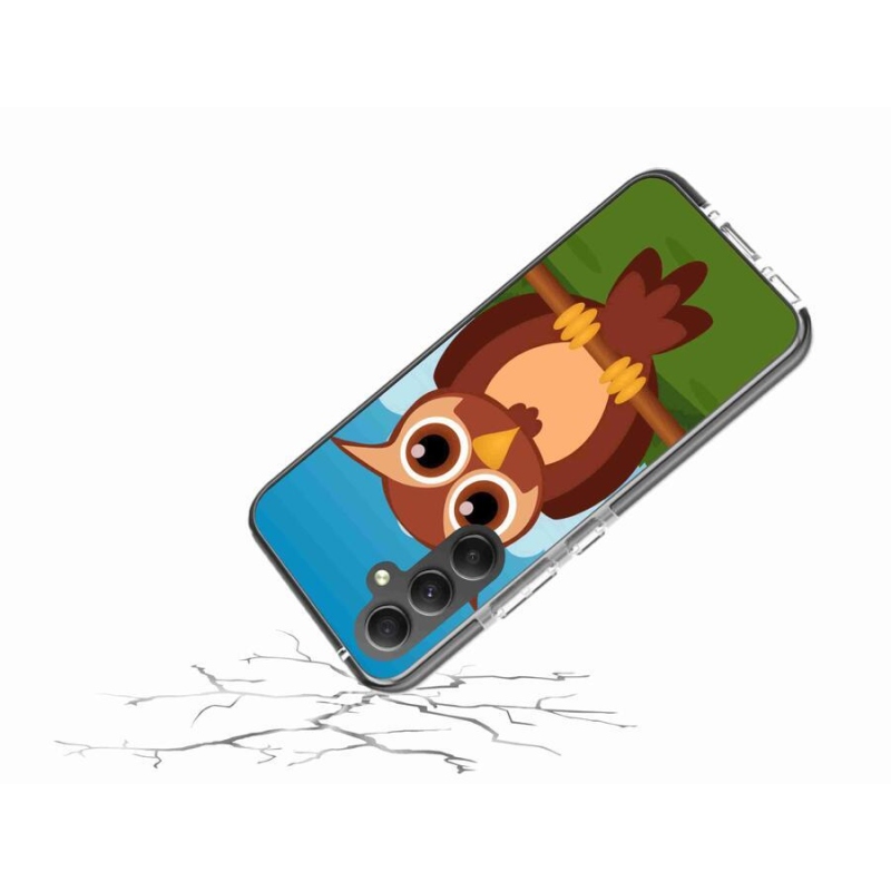 Gélový kryt mmCase na mobil Samsung Galaxy A34 5G - kreslená sova