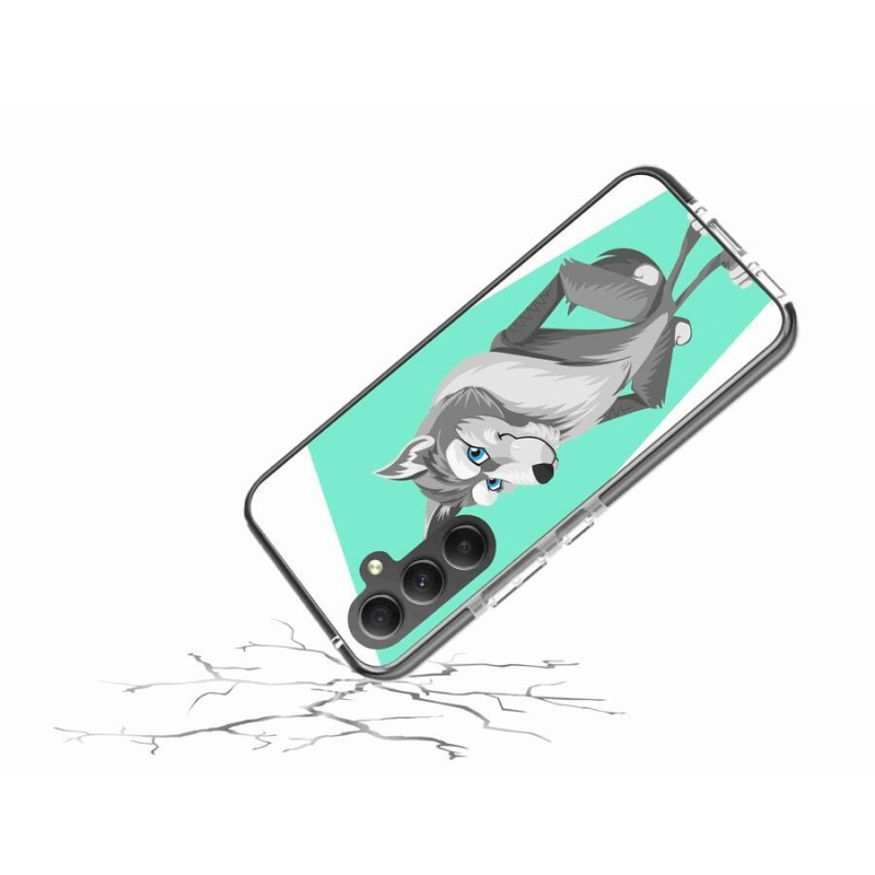 Gélový kryt mmCase na mobil Samsung Galaxy A34 5G - kreslený vlk
