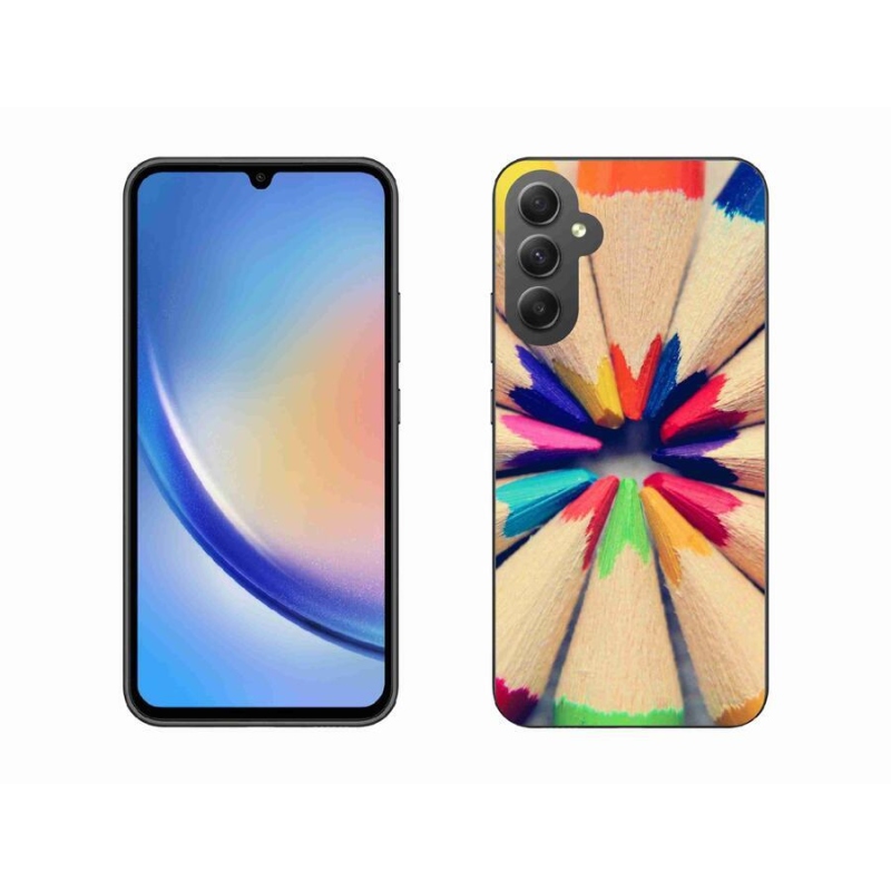 Gélový kryt mmCase na mobil Samsung Galaxy A34 5G - pastelky