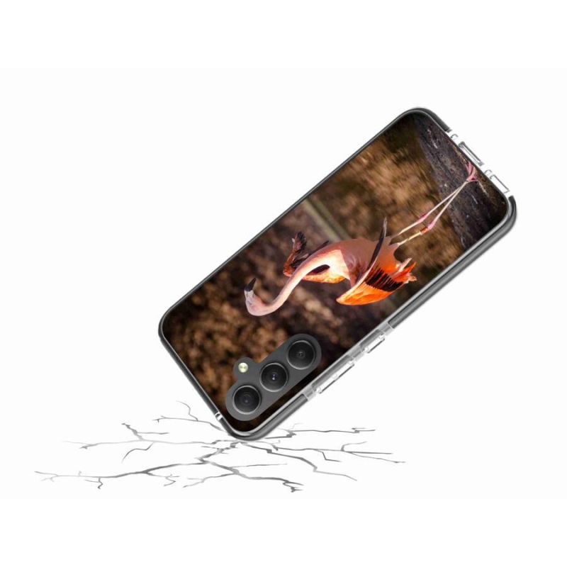 Gélový kryt mmCase na mobil Samsung Galaxy A34 5G - plameniak 2