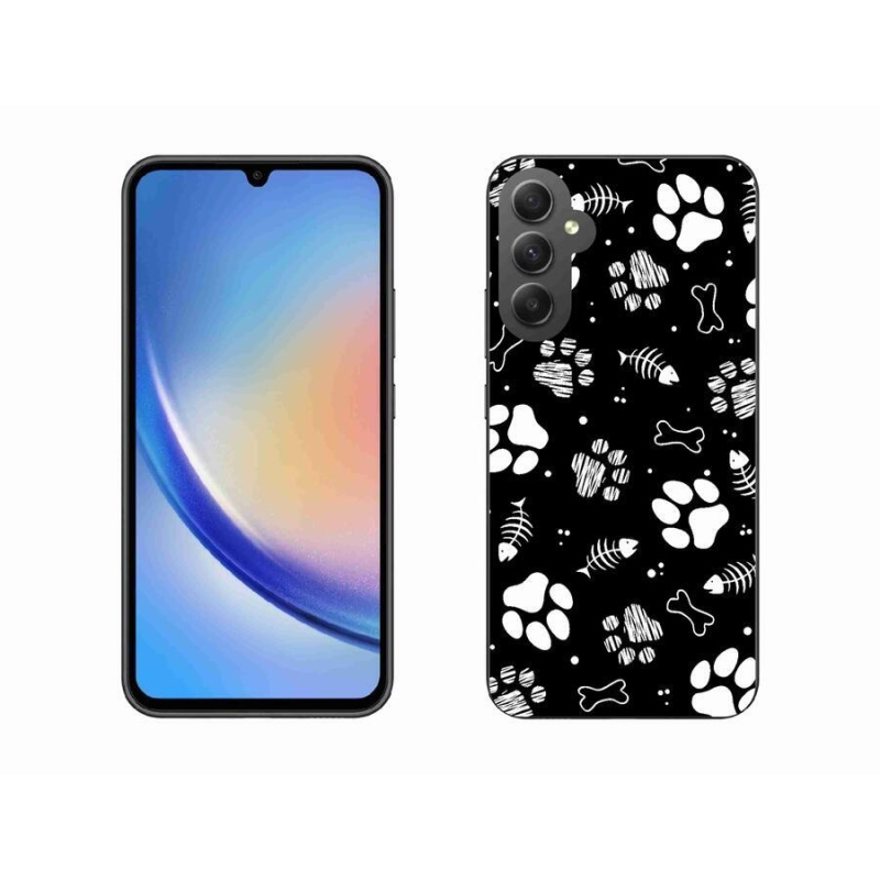 Gélový kryt mmCase na mobil Samsung Galaxy A34 5G - psie labky