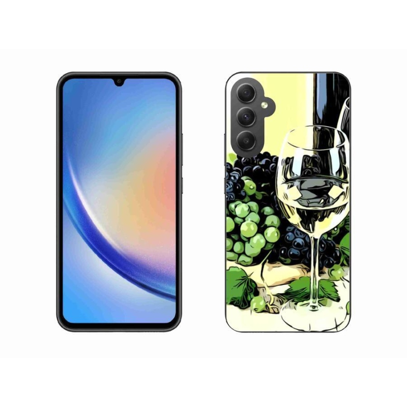 Gélový kryt mmCase na mobil Samsung Galaxy A34 5G - pohár vína