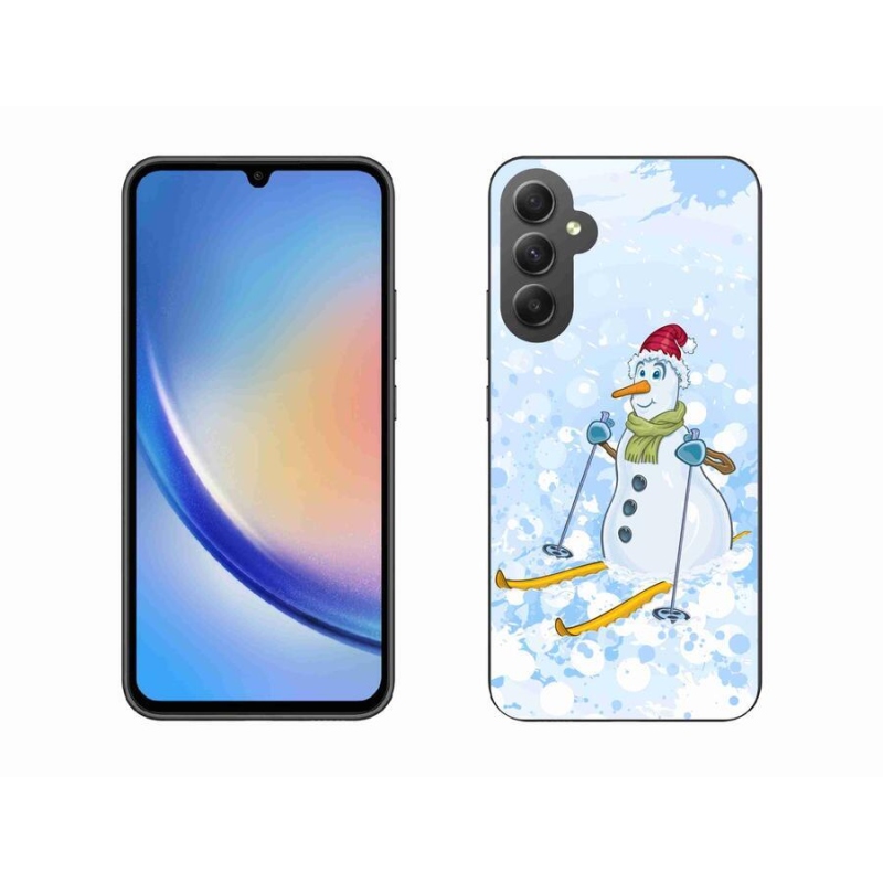 Gélový kryt mmCase na mobil Samsung Galaxy A34 5G - snehuliak