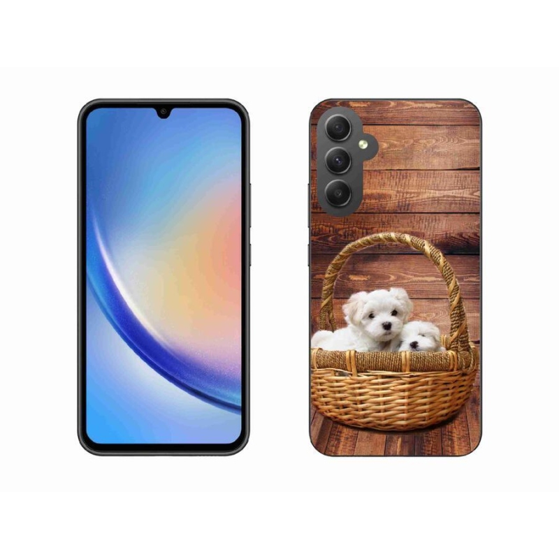 Gélový kryt mmCase na mobil Samsung Galaxy A34 5G - šteniatka