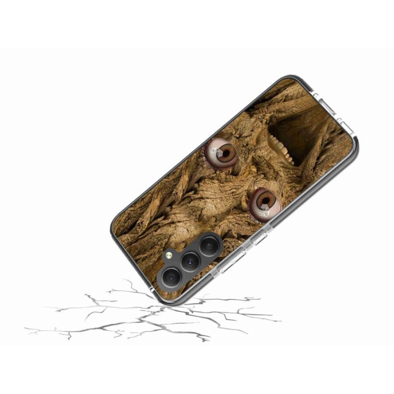 Gélový kryt mmCase na mobil Samsung Galaxy A34 5G - veselý strom s očami