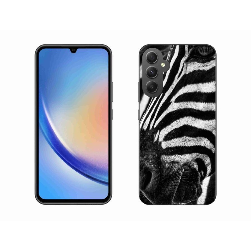 Gélový kryt mmCase na mobil Samsung Galaxy A34 5G - zebra