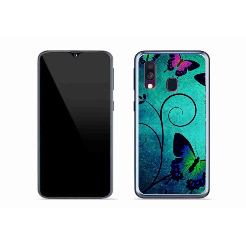 Gélový kryt mmCase na mobil Samsung Galaxy A40 - farební motýle