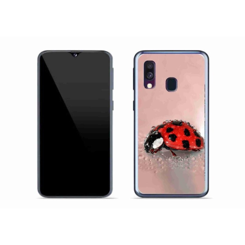 Gélový kryt mmCase na mobil Samsung Galaxy A40 - lienka