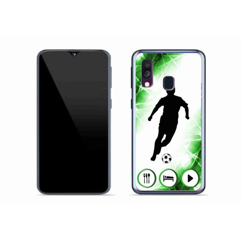 Gélový kryt mmCase na mobil Samsung Galaxy A40 - futbalista