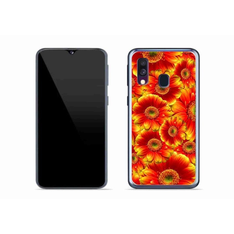 Gélový kryt mmCase na mobil Samsung Galaxy A40 - gerbera 1