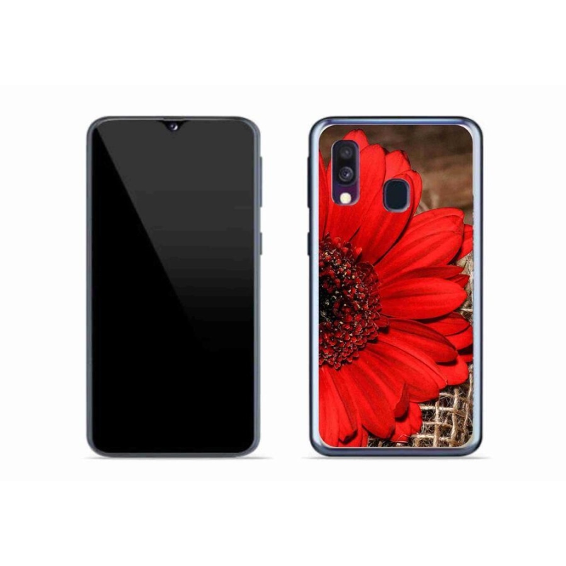 Gélový kryt mmCase na mobil Samsung Galaxy A40 - gerbera