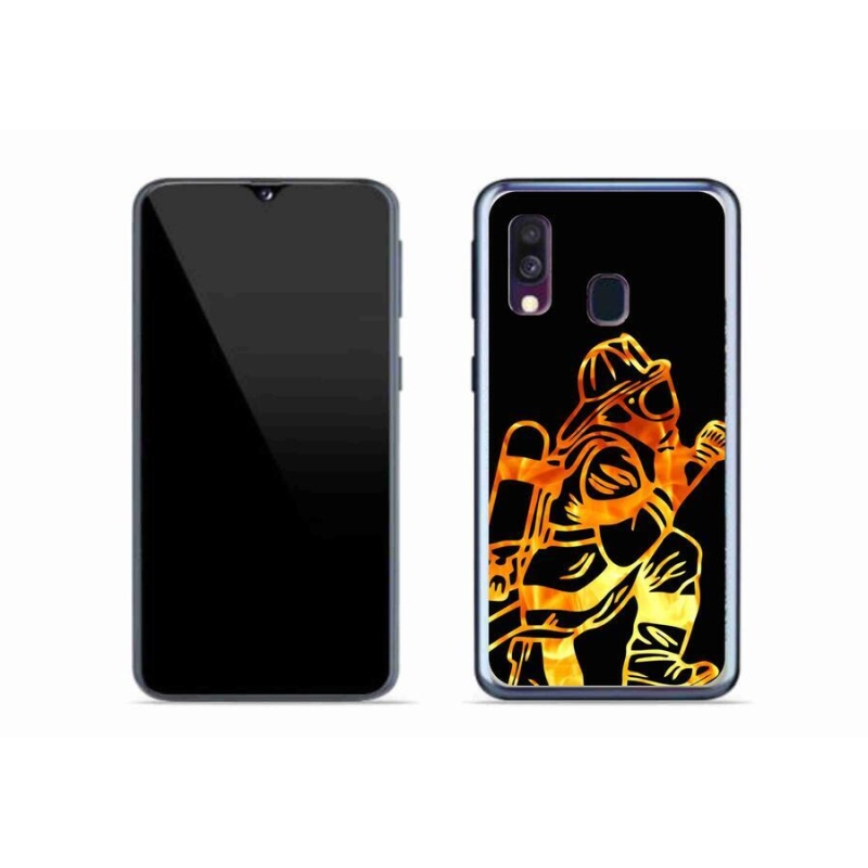 Gélový kryt mmCase na mobil Samsung Galaxy A40 - hasič 1