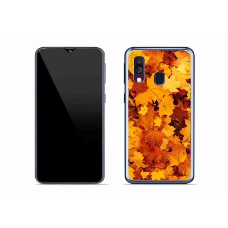 Gélový kryt mmCase na mobil Samsung Galaxy A40 - javorové listy