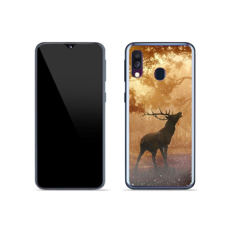 Gélový kryt mmCase na mobil Samsung Galaxy A40 - jeleň v ruji