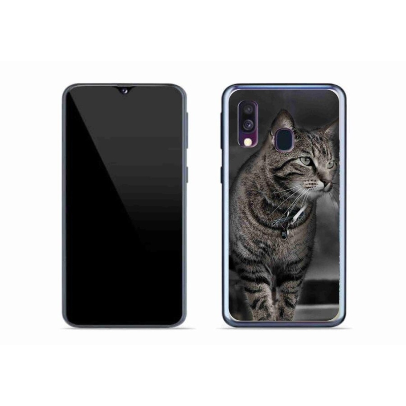 Gélový kryt mmCase na mobil Samsung Galaxy A40 - mačka