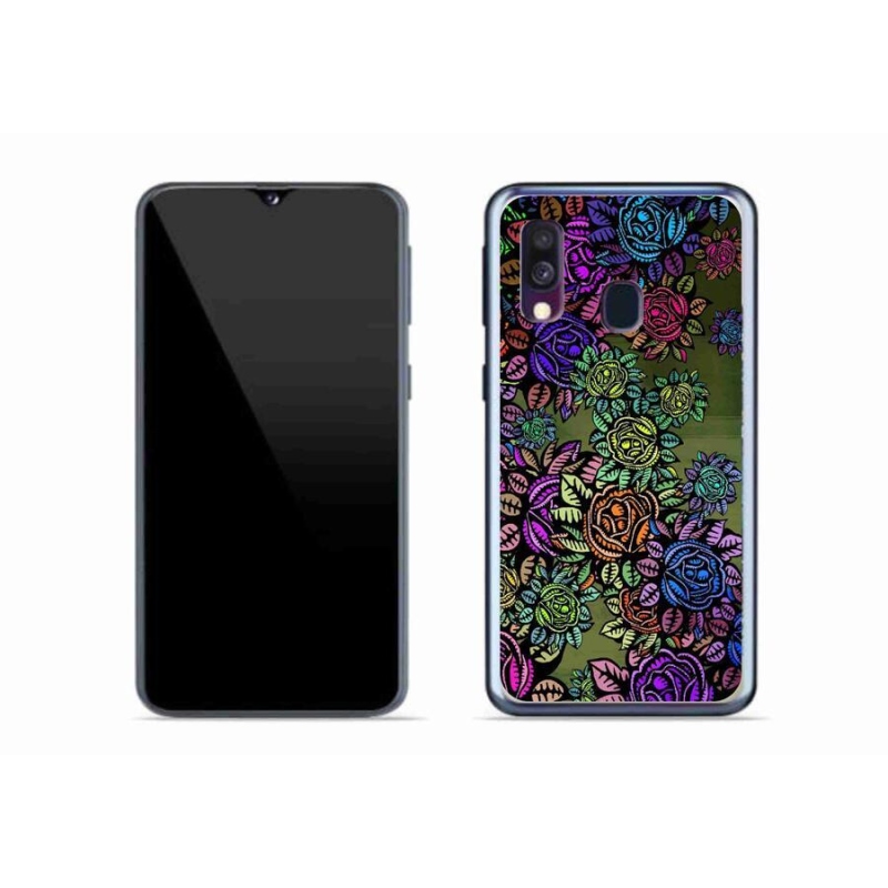 Gélový kryt mmCase na mobil Samsung Galaxy A40 - kvety 6