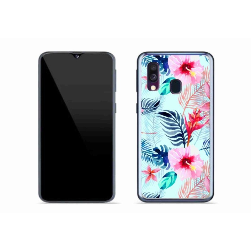 Gélový kryt mmCase na mobil Samsung Galaxy A40 - kvety