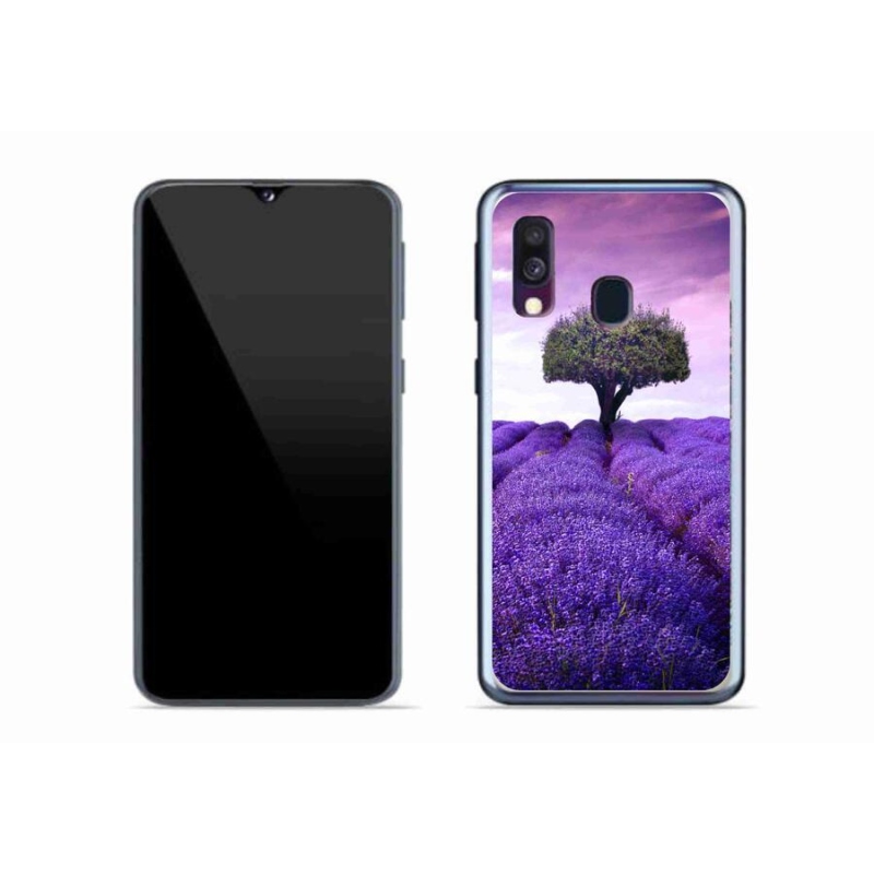 Gélový kryt mmCase na mobil Samsung Galaxy A40 - levanduľová lúka