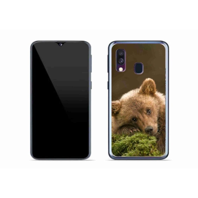 Gélový kryt mmCase na mobil Samsung Galaxy A40 - medveď