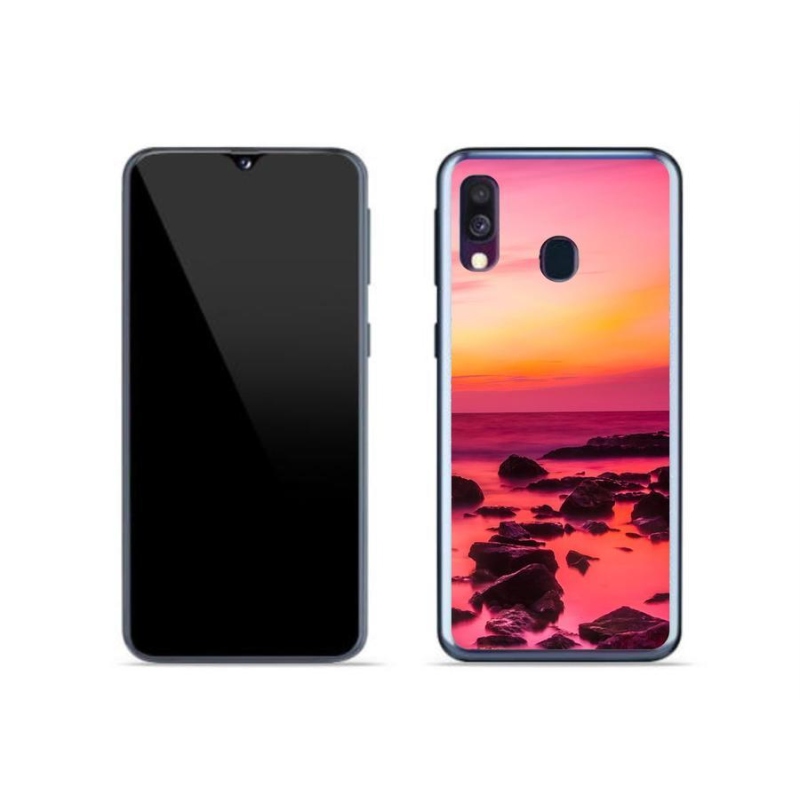 Gélový kryt mmCase na mobil Samsung Galaxy A40 - more a žiara