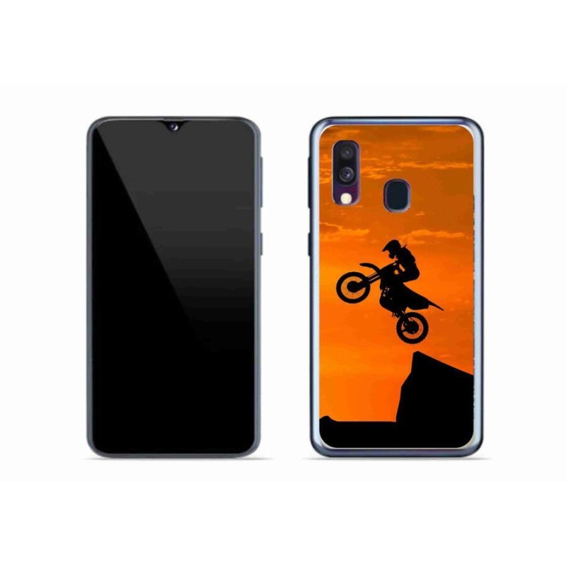 Gélový kryt mmCase na mobil Samsung Galaxy A40 - motocross