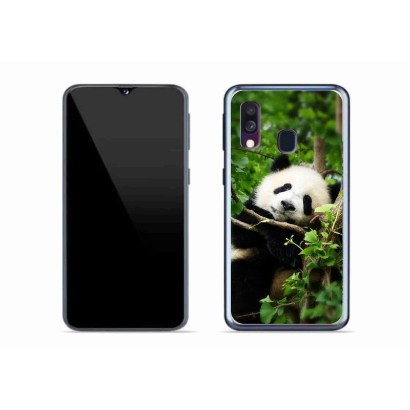 Gélový kryt mmCase na mobil Samsung Galaxy A40 - panda