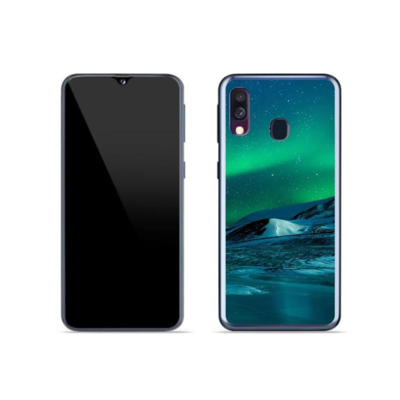 Gélový kryt mmCase na mobil Samsung Galaxy A40 - polárna žiara