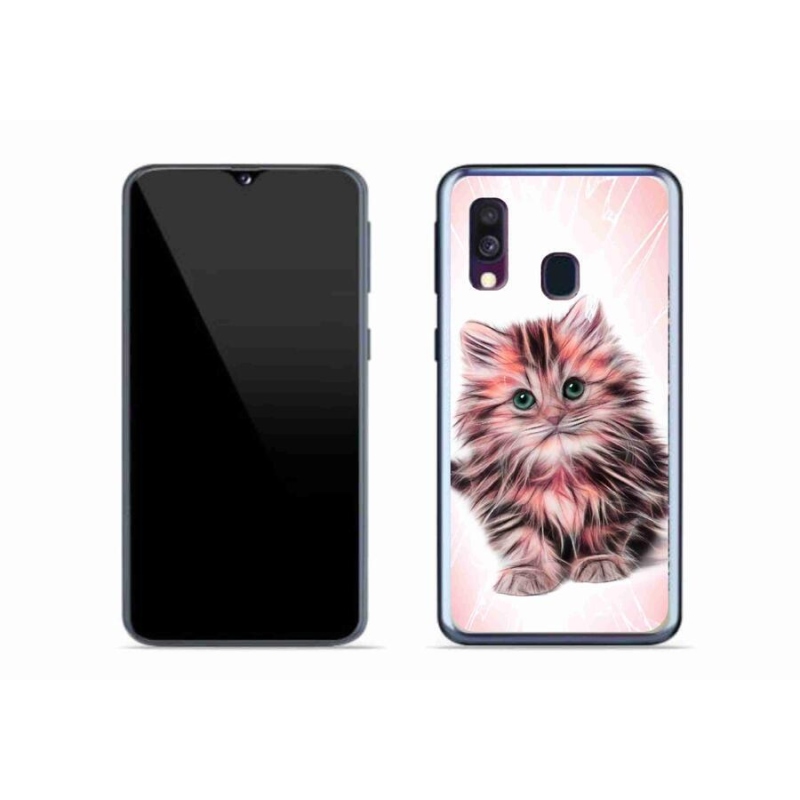 Gélový kryt mmCase na mobil Samsung Galaxy A40 - roztomilé mačiatko