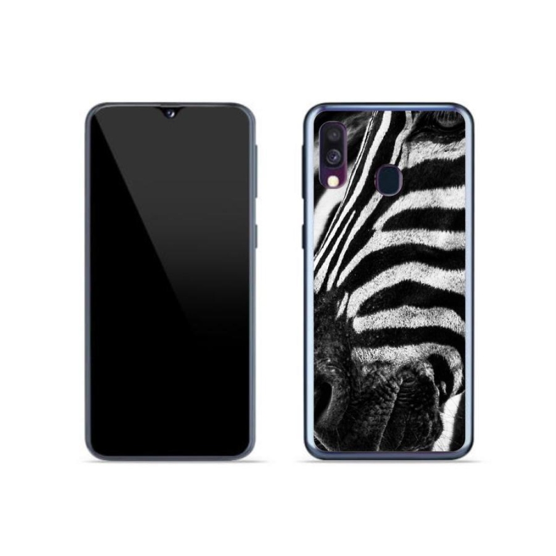 Gélový kryt mmCase na mobil Samsung Galaxy A40 - zebra