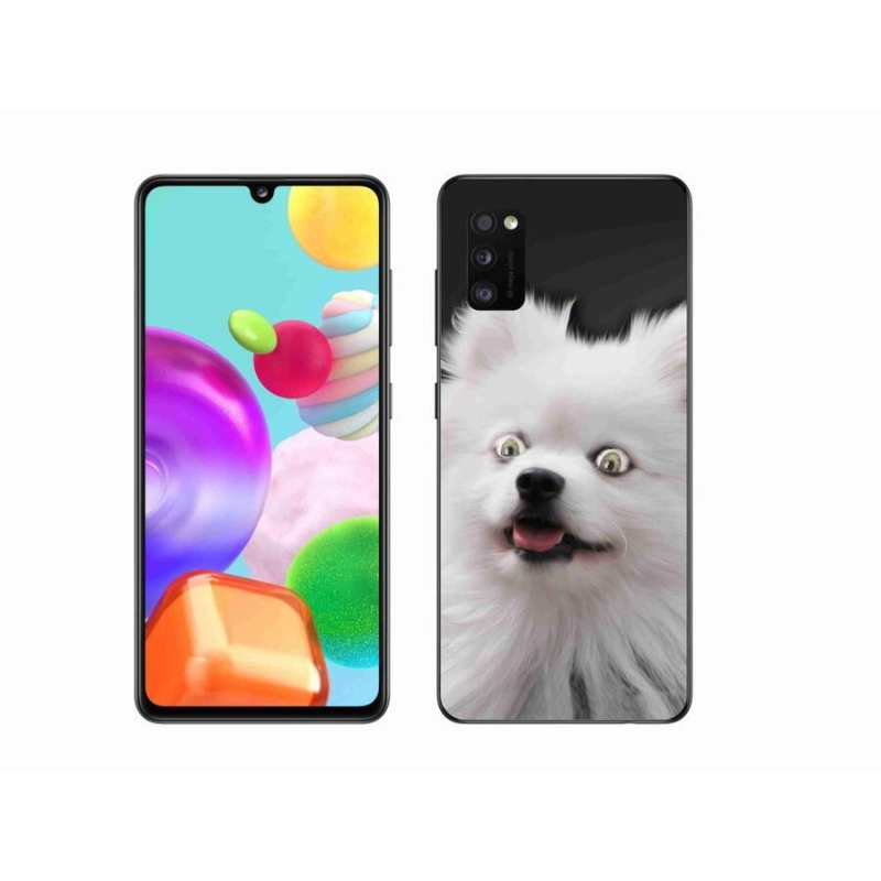 Gélový kryt mmCase na mobil Samsung Galaxy A41 - biely špic