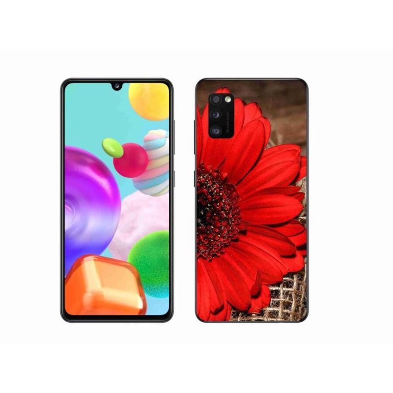 Gélový kryt mmCase na mobil Samsung Galaxy A41 - gerbera