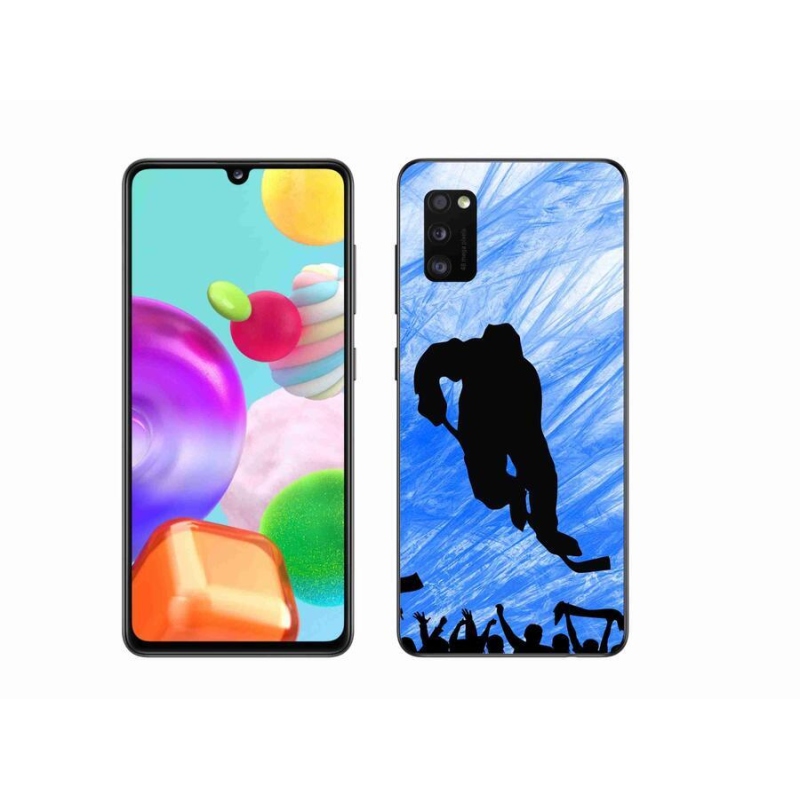 Gélový kryt mmCase na mobil Samsung Galaxy A41 - hokejový hráč