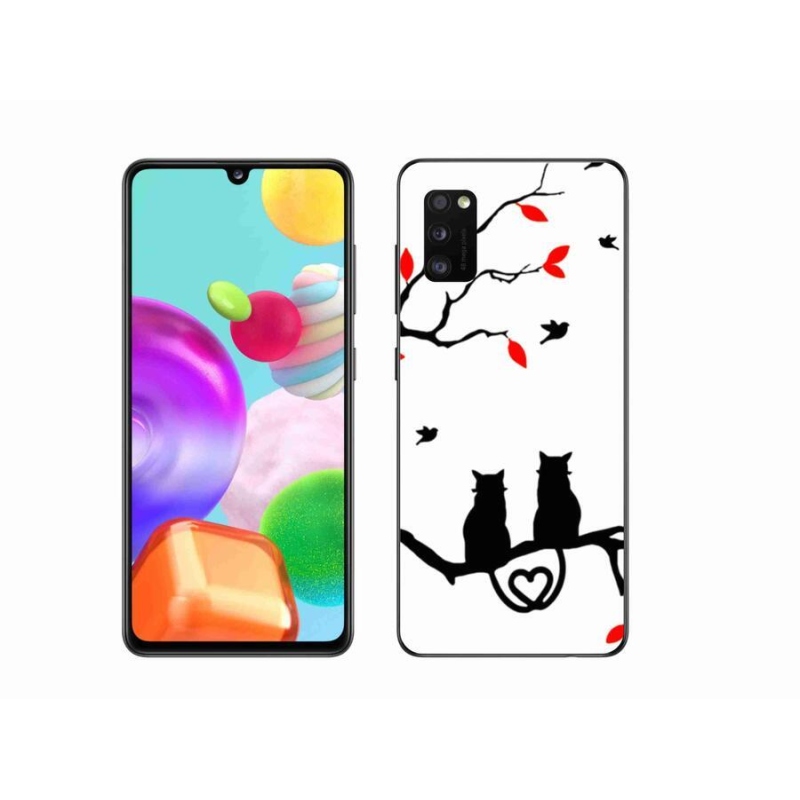 Gélový kryt mmCase na mobil Samsung Galaxy A41 - mačací láska