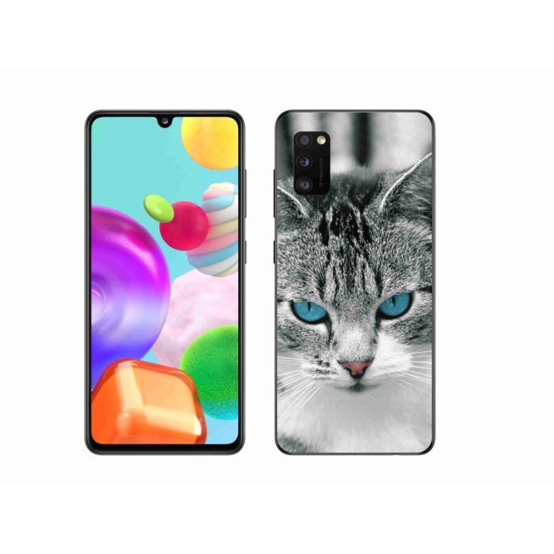 Gélový kryt mmCase na mobil Samsung Galaxy A41 - mačacie pohľad 1