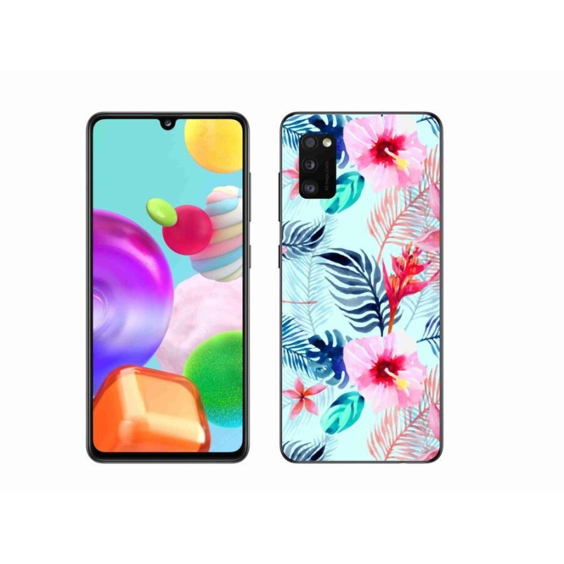 Gélový kryt mmCase na mobil Samsung Galaxy A41 - kvety