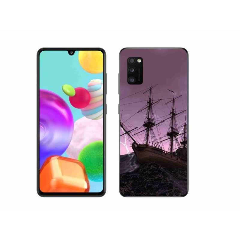 Gélový kryt mmCase na mobil Samsung Galaxy A41 - loď v búrke