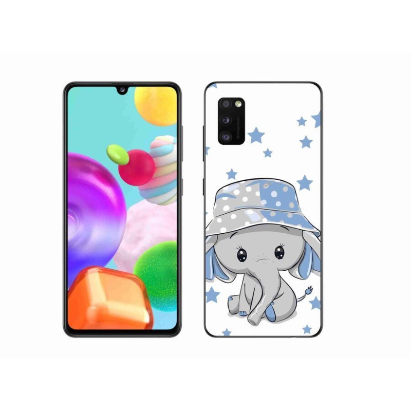 Gélový kryt mmCase na mobil Samsung Galaxy A41 - modrý slon