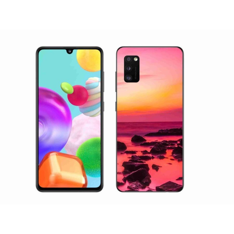 Gélový kryt mmCase na mobil Samsung Galaxy A41 - more a žiara