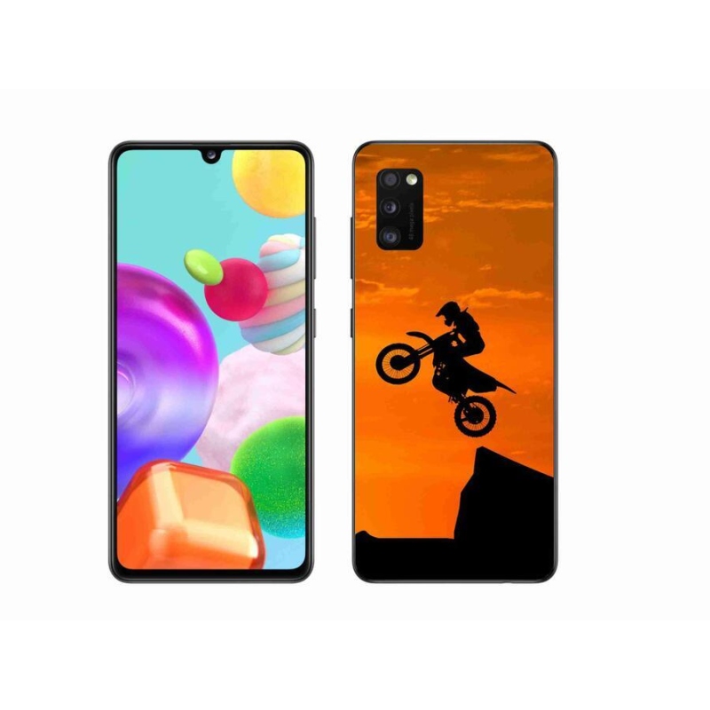 Gélový kryt mmCase na mobil Samsung Galaxy A41 - motocross