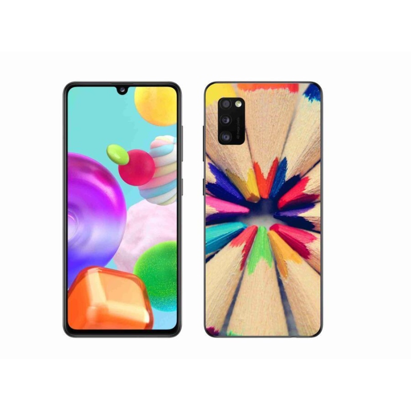 Gélový kryt mmCase na mobil Samsung Galaxy A41 - pastelky