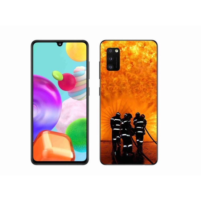 Gélový kryt mmCase na mobil Samsung Galaxy A41 - požiar